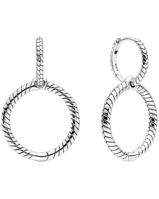 Aretes de Plata Circular