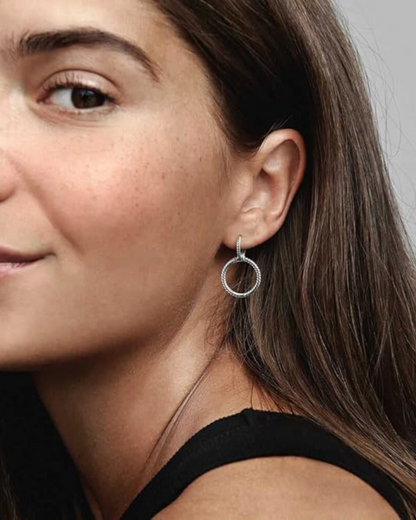 Aretes de Plata Circular