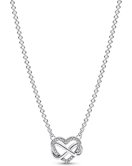 Corazón con infinito entrelazado